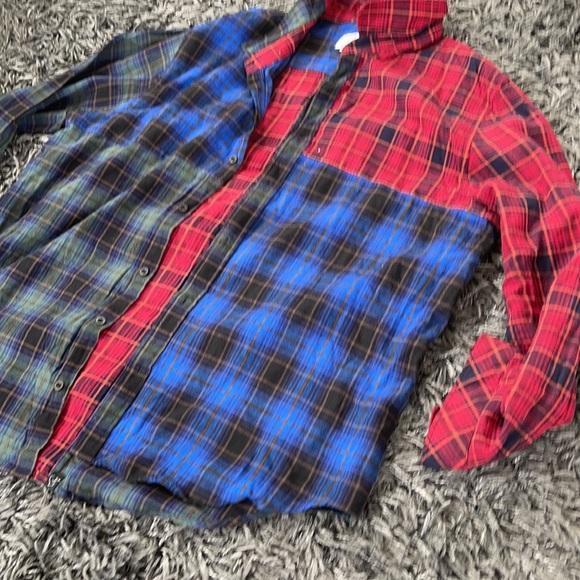 KUWALLA PLAID COLOUR-BLOCK SHIRT - Picture 2 of 6